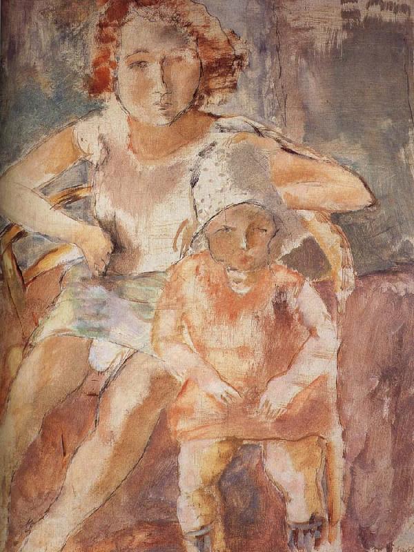 Jules Pascin Younger mother with child oil painting picture